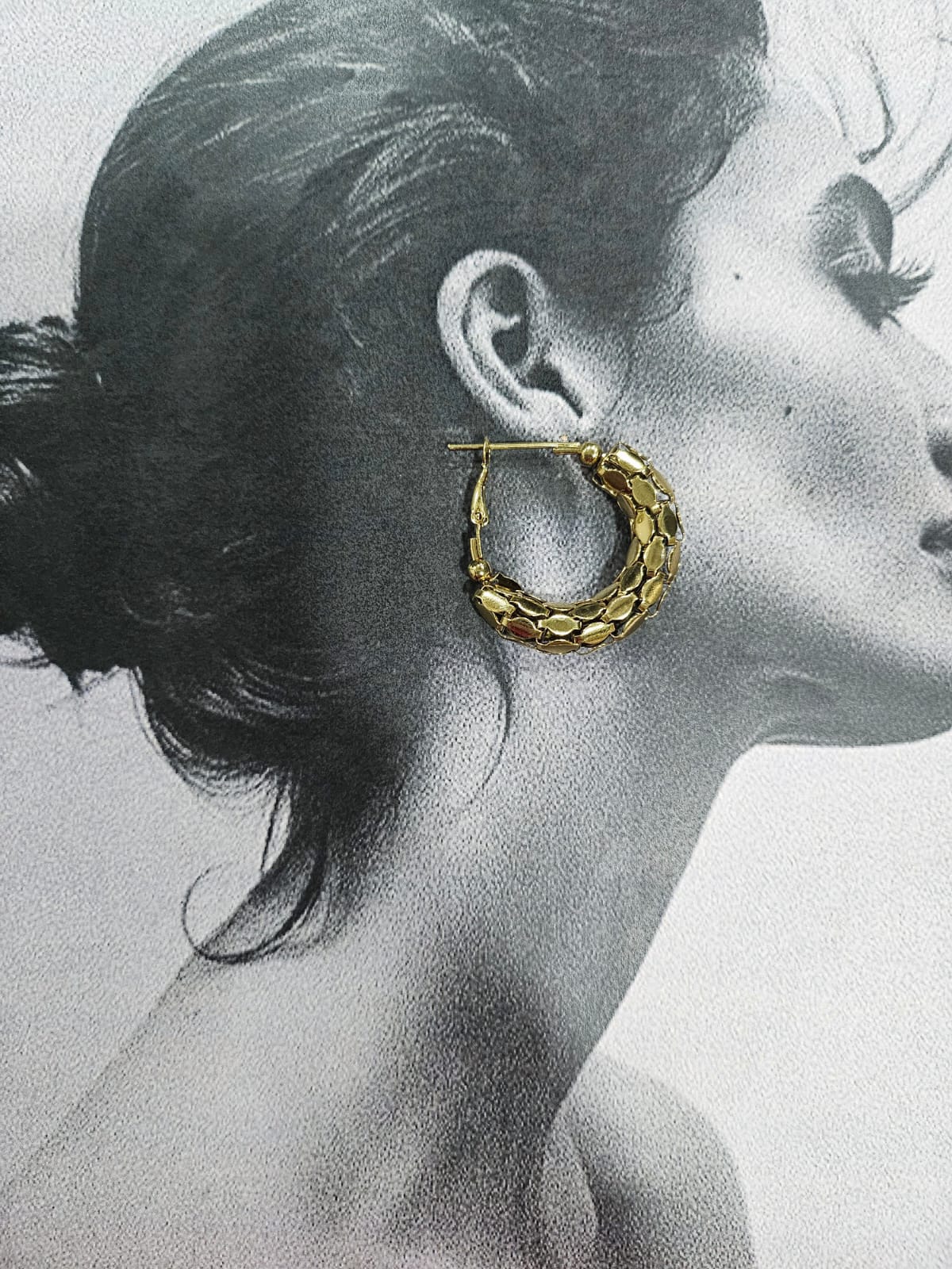 Golden Serpent Hoop Earrings