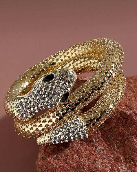 Golden Serpent Wrap Bracelet