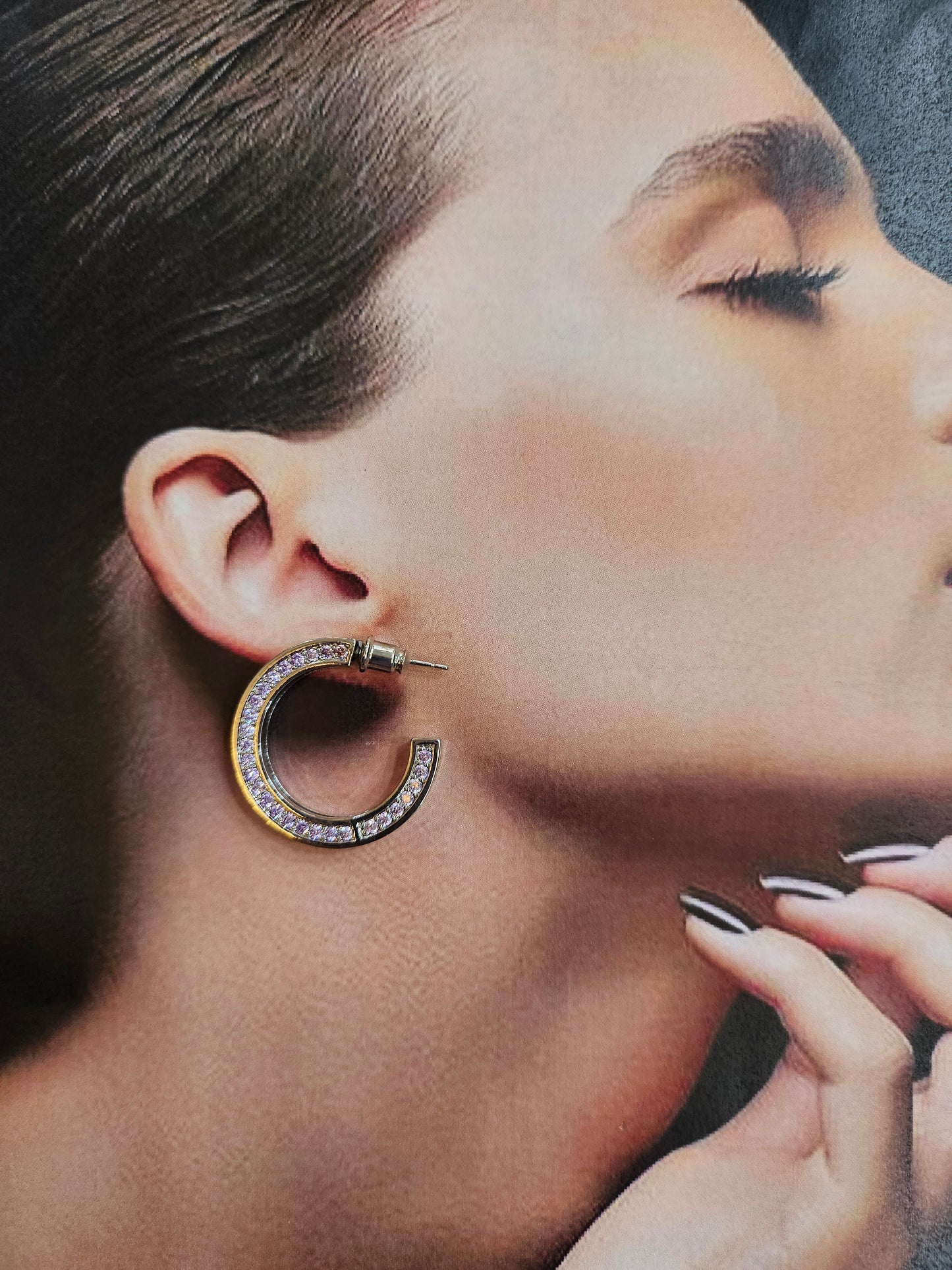 Elegant Crescent Hoop Earrings