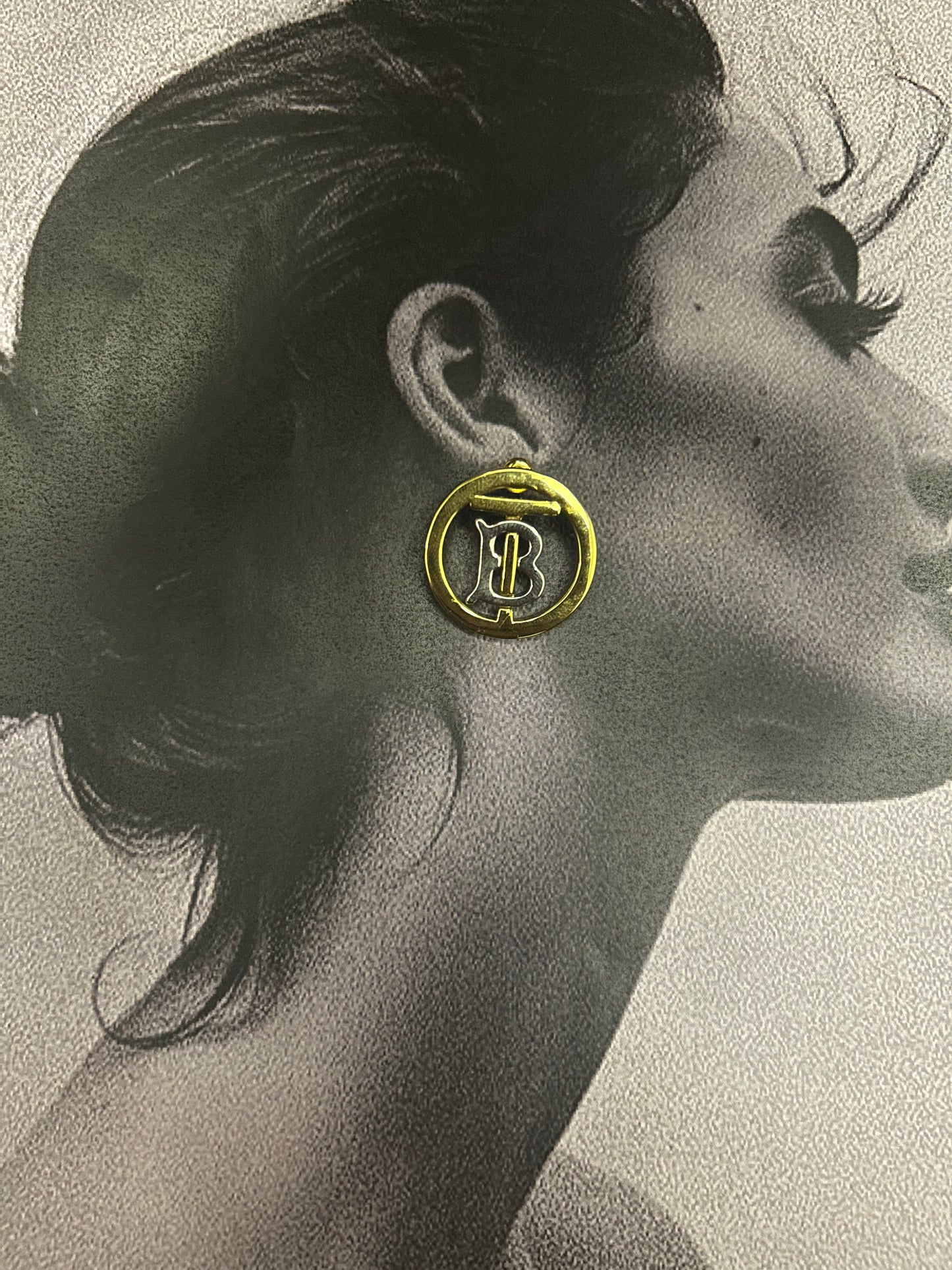 Golden Monogram Hoop Earrings