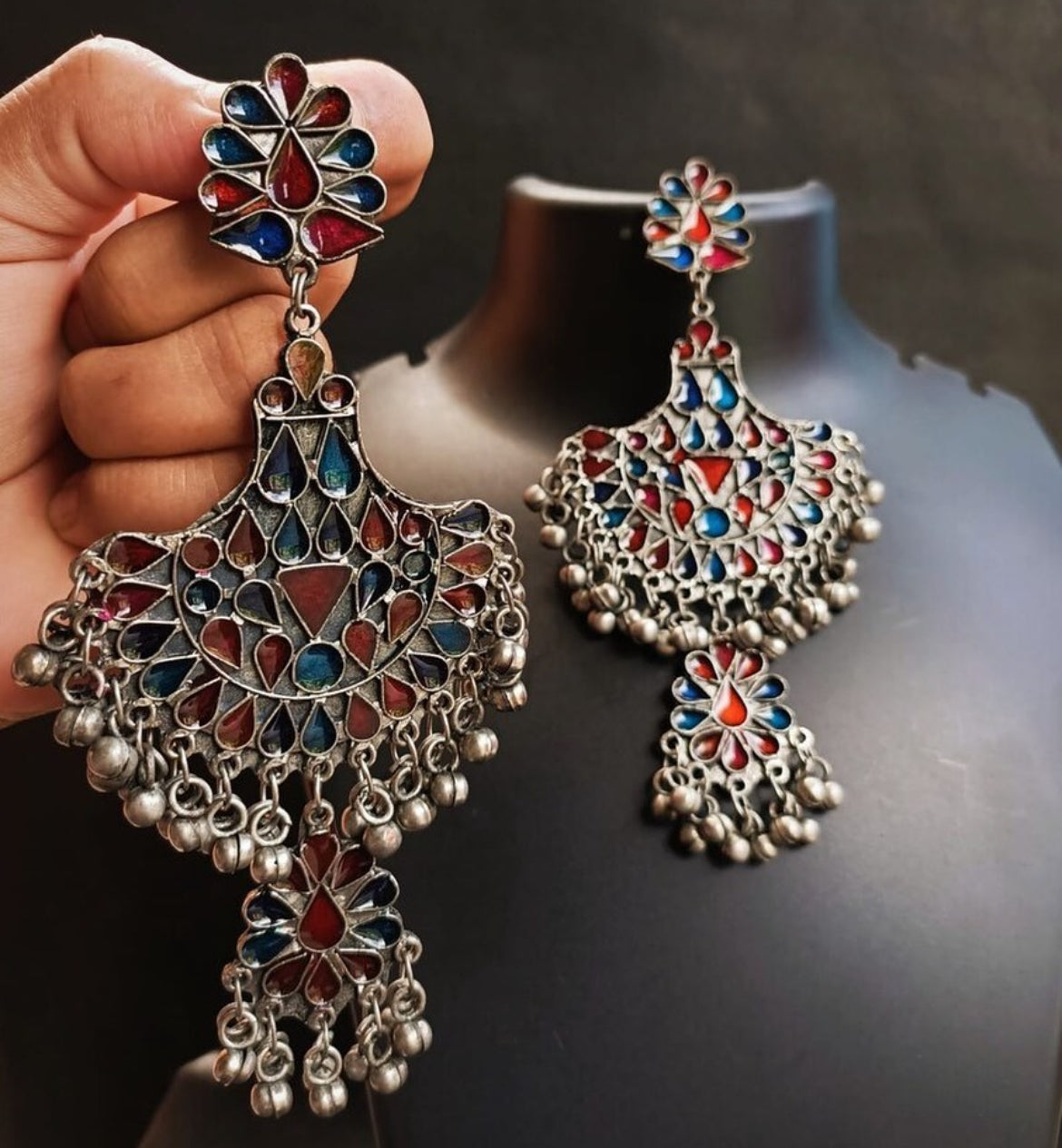 Mystic Mosaic Chandeliers Earring