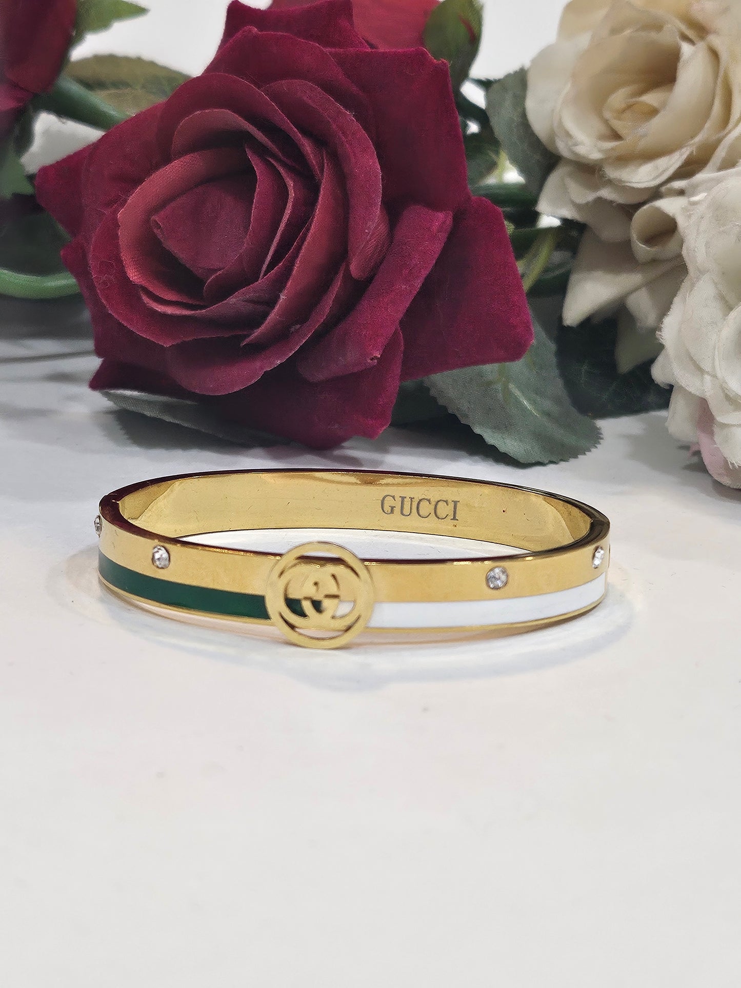 Golden Grace Emblem Bangle