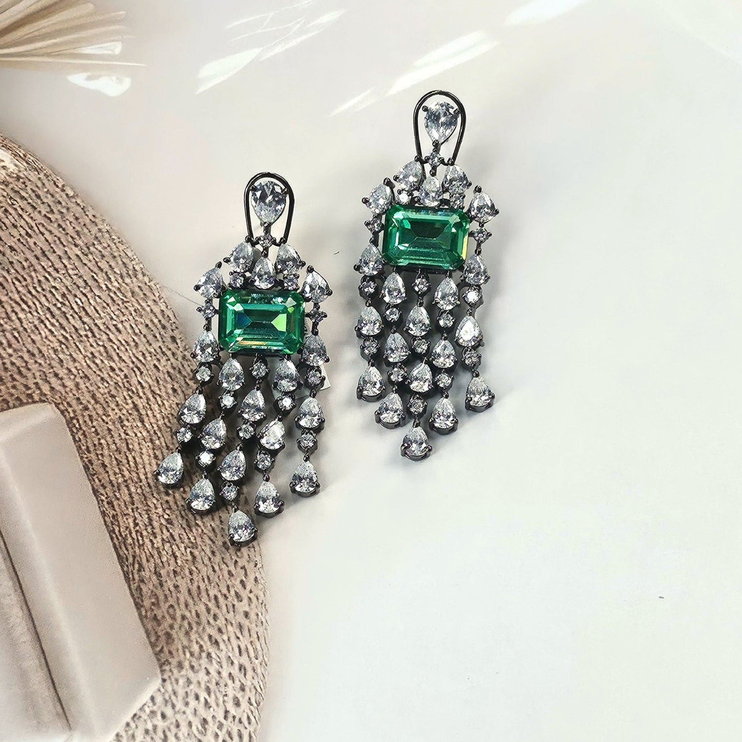 Emerald Cascade Earrings