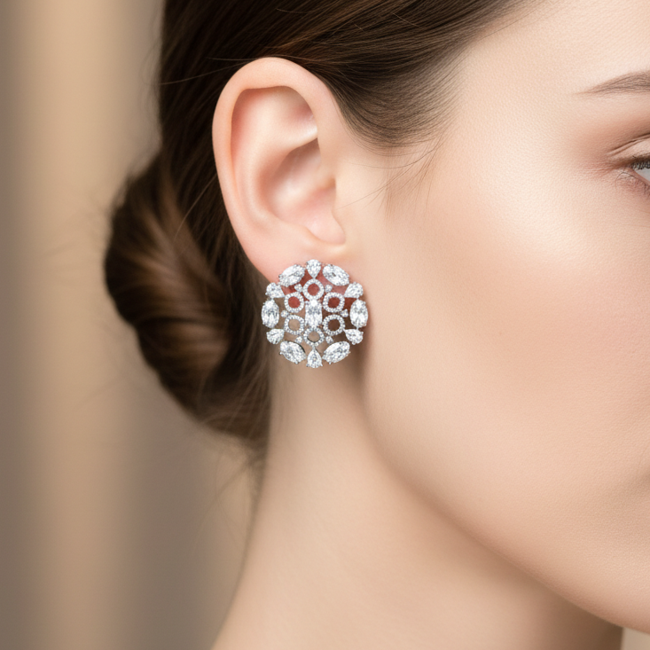 Crystal Radiance Stud Earrings