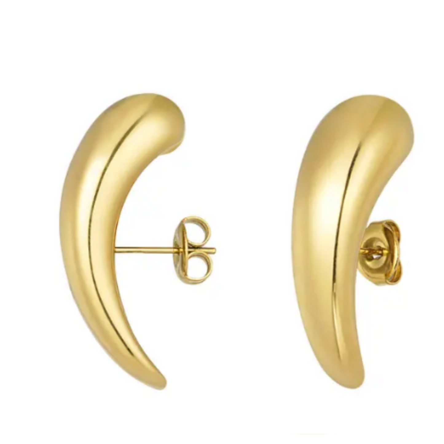 Golden Curve Studs Earring
