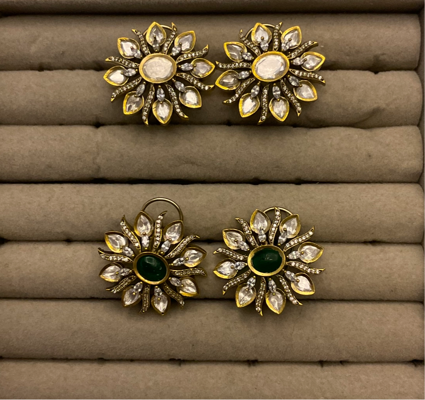Floral Kundan Earrings