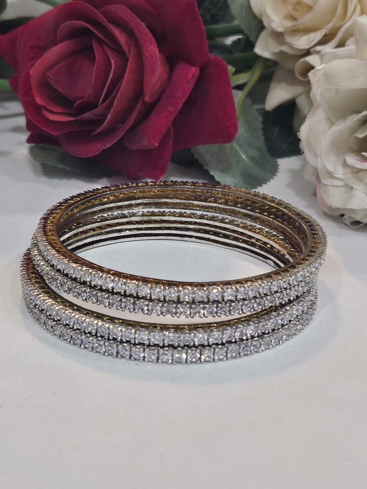 Diamond set bangles
