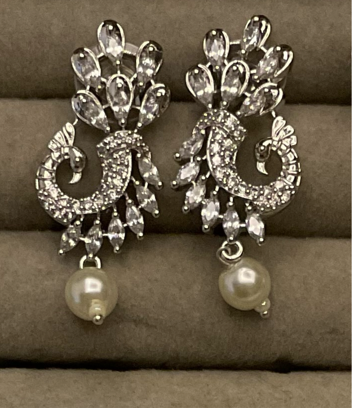 Regal Peacock Drop Earrings