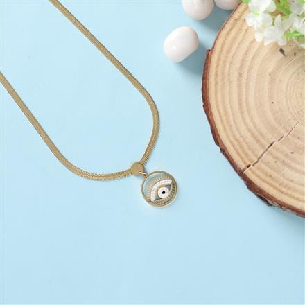 Golden Evil Eye Pendant Necklace