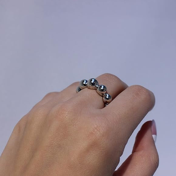 Sculptural Beaded Ring