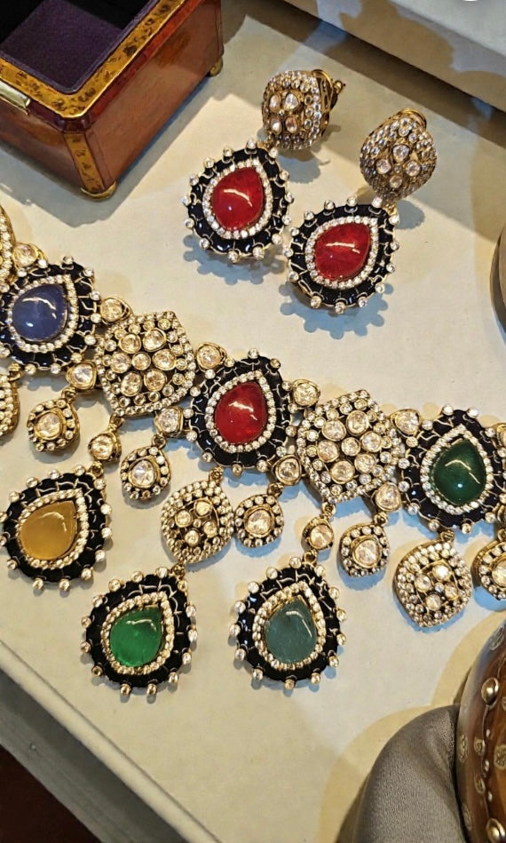 Maharani Heritage Polki Kundan Multicolour Set