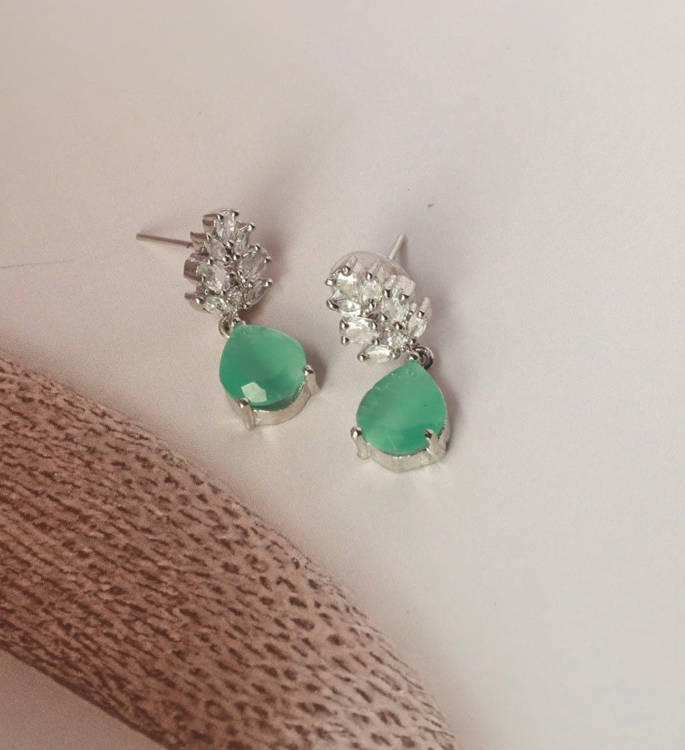 Snowflake Sparkle Tear Earrings
