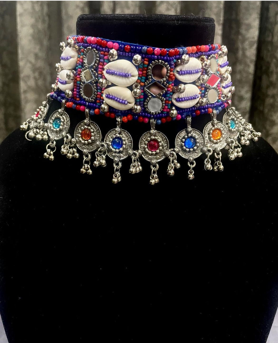 Mirrored Shell Chime Choker