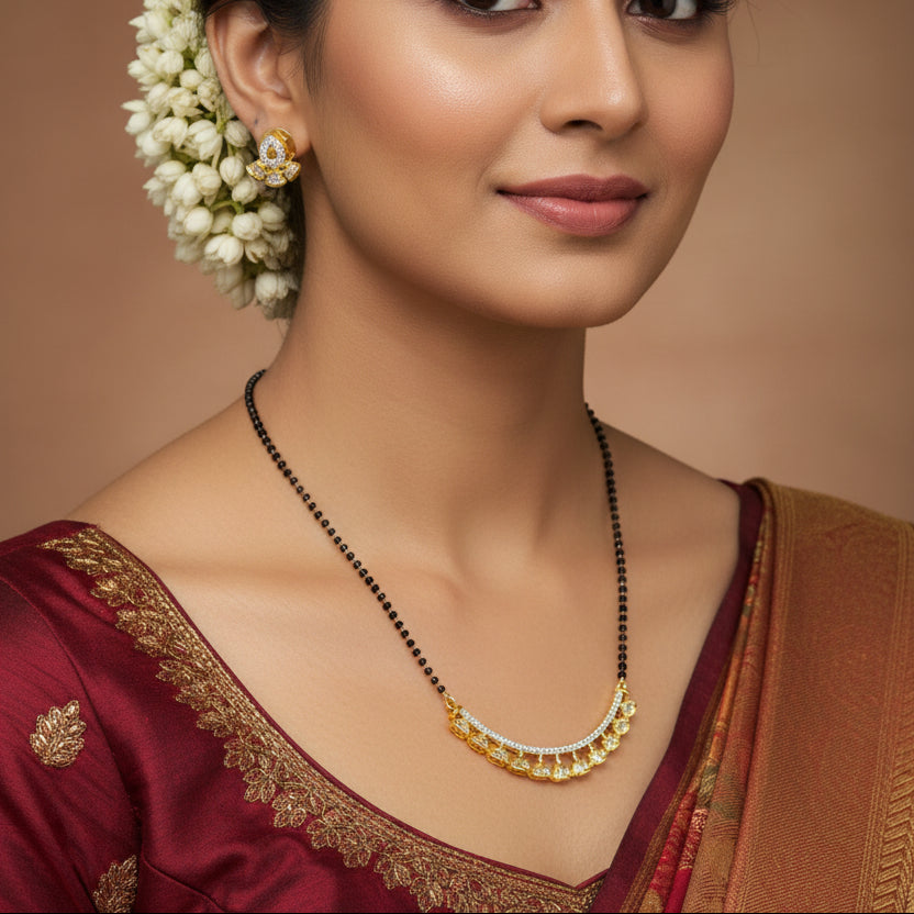 Crescent Sparkle Mangalsutra Set