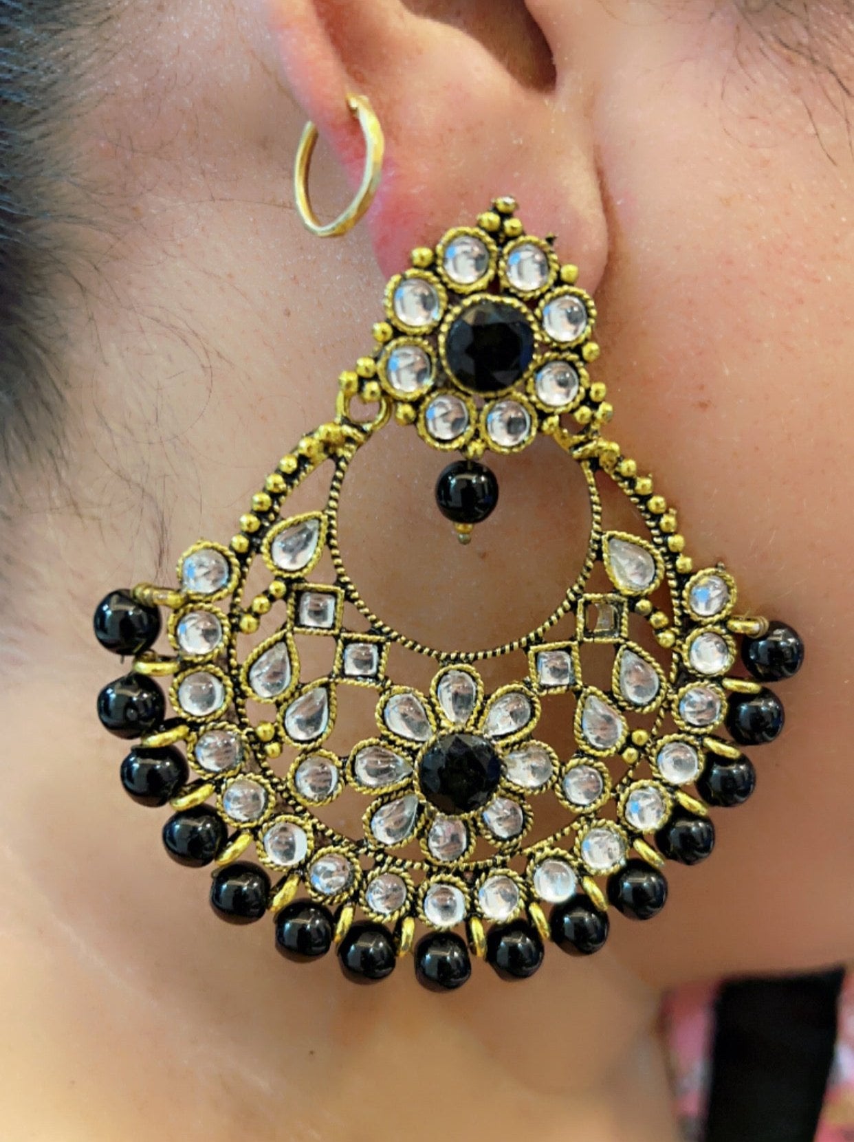 Kundan Chandbali Earrings