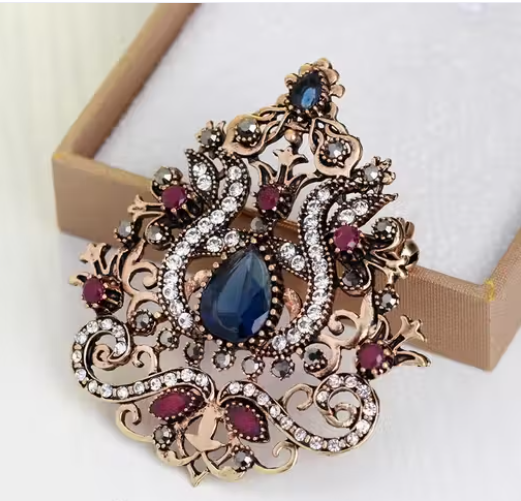 Royal Vintage Crystal Brooch
