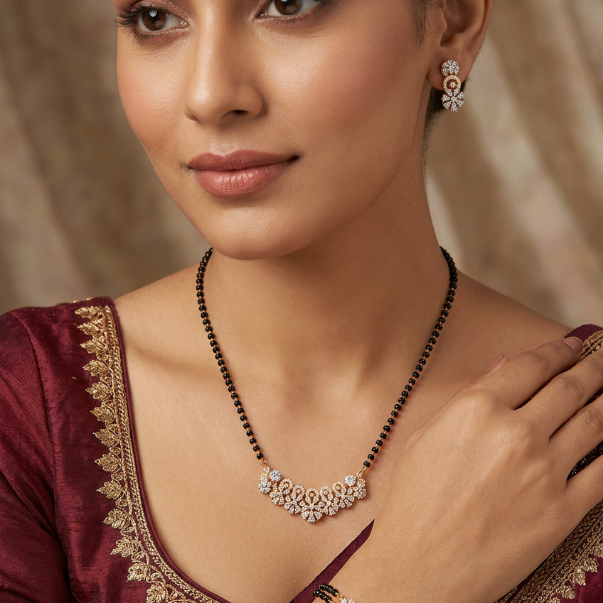 Diamond Mangalsutra Set