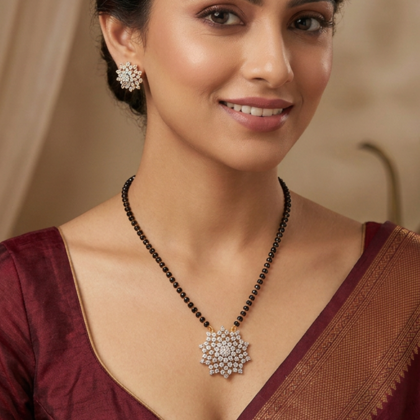 Flower Mangalsutra Set