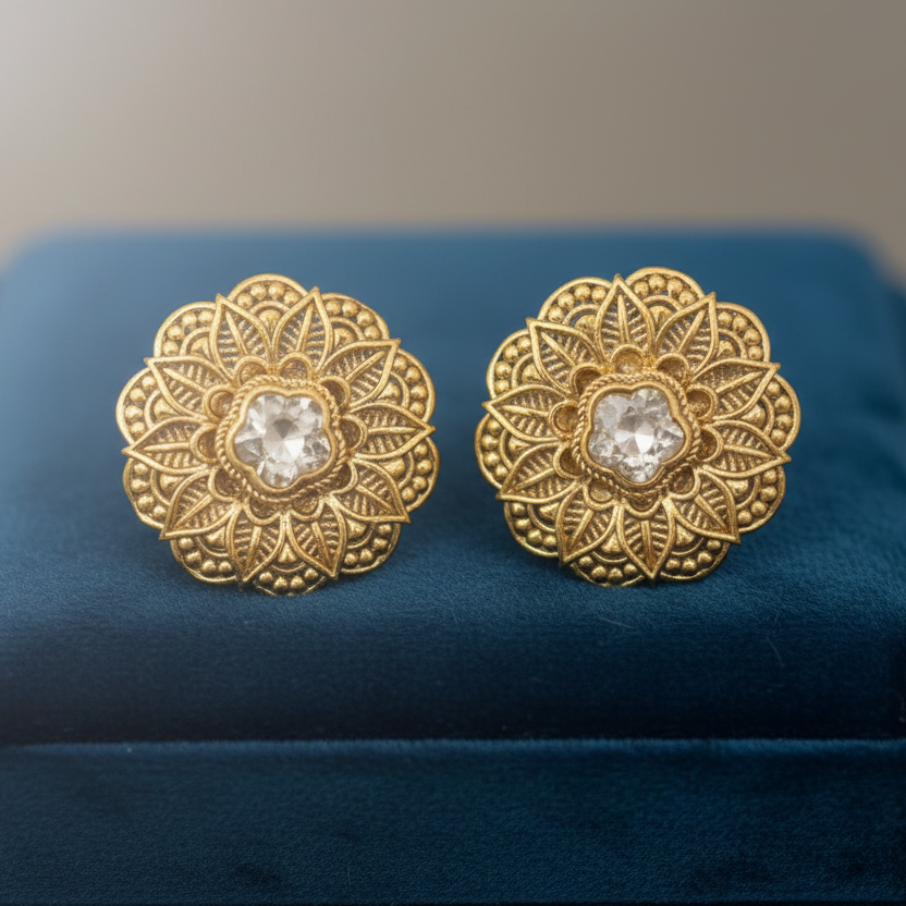 Heritage gold Kundan Studs