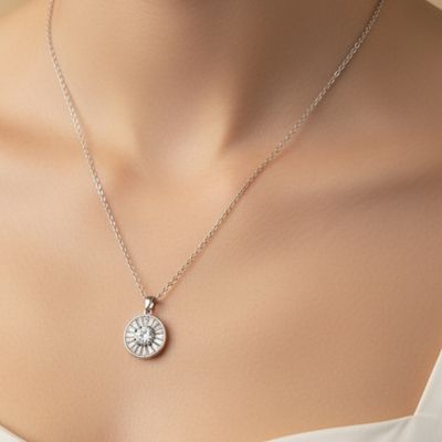 Luna Glow Solitaire Pendant