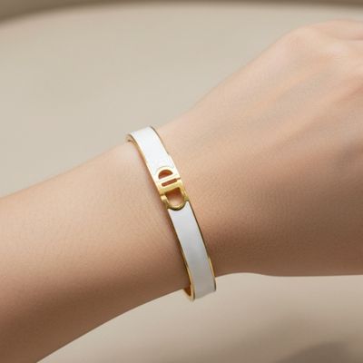 Signature White Enamel Bracelet