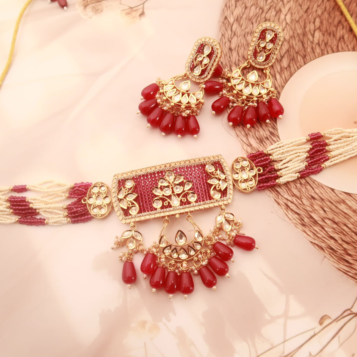 Crimson Royalty Choker Set