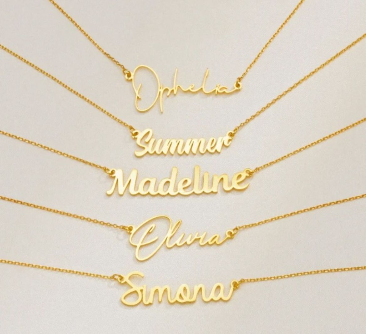 Gold Plated Customized Name Necklace