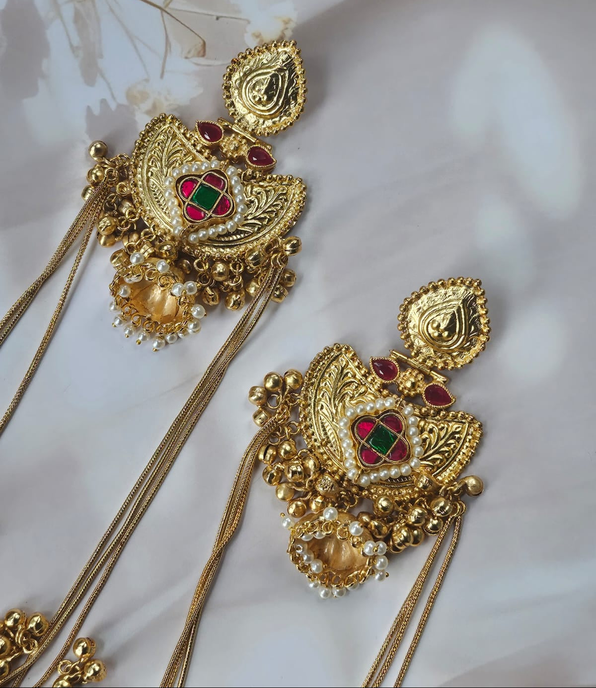 Rajwada Jhumar Kashmiri Dangler Earrings