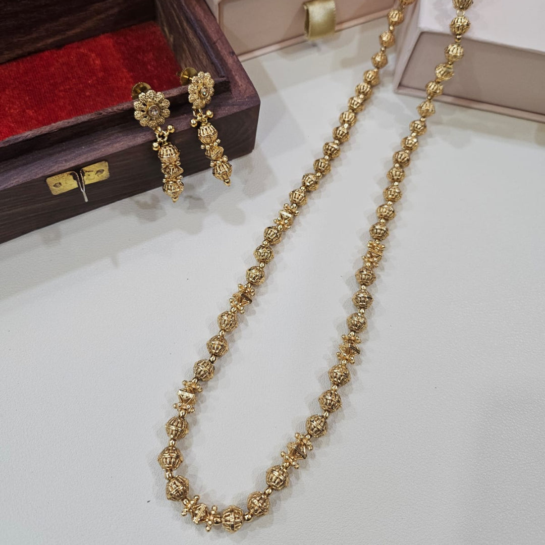 Rajwada Gold Beads Mala