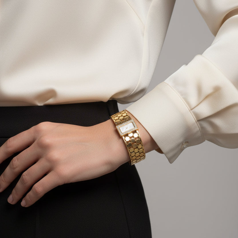zircon jali cuff bracelet