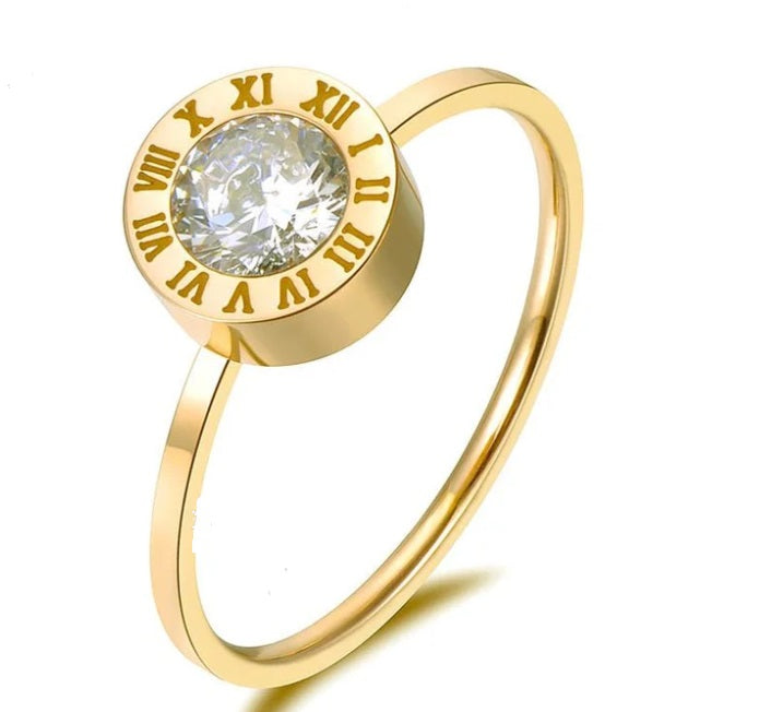 Roman Elegance Crystal Ring