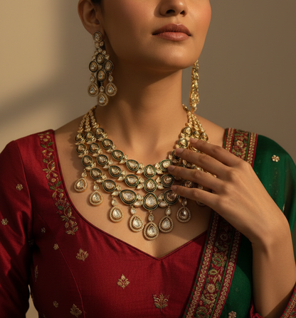Grand Polki Layered Necklace Set