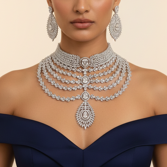 Diamond Frost Choker Set