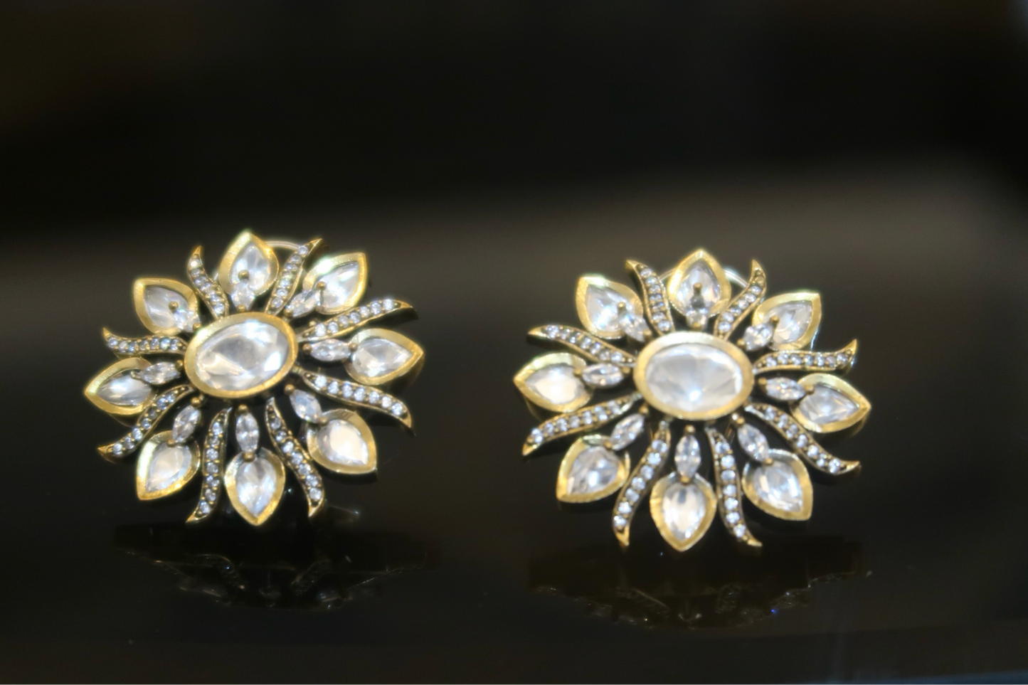 Floral Kundan Earrings