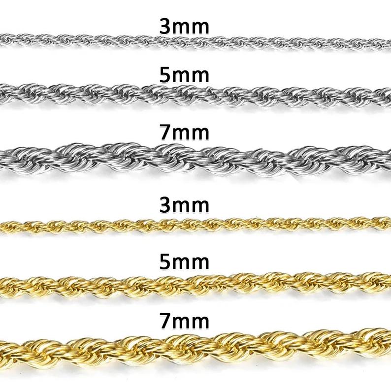 Gold and Silver rope chain