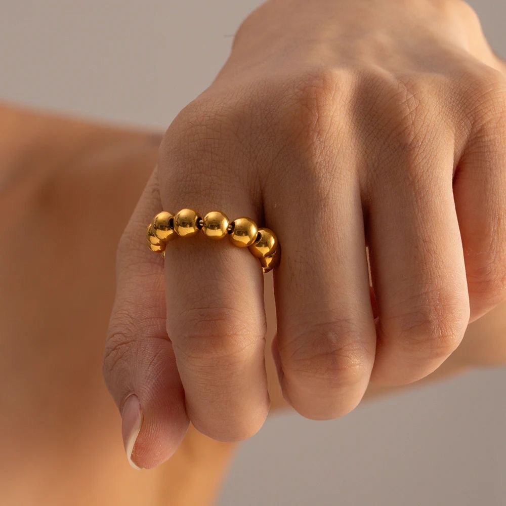 Sculptural Beaded Ring