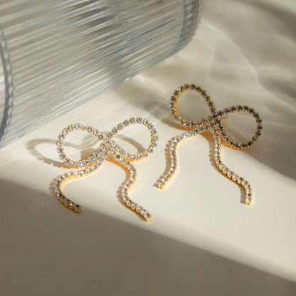 Golden Bow Dangle Earring