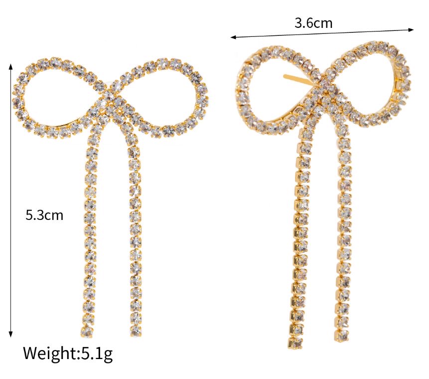 Golden Bow Dangle Earring