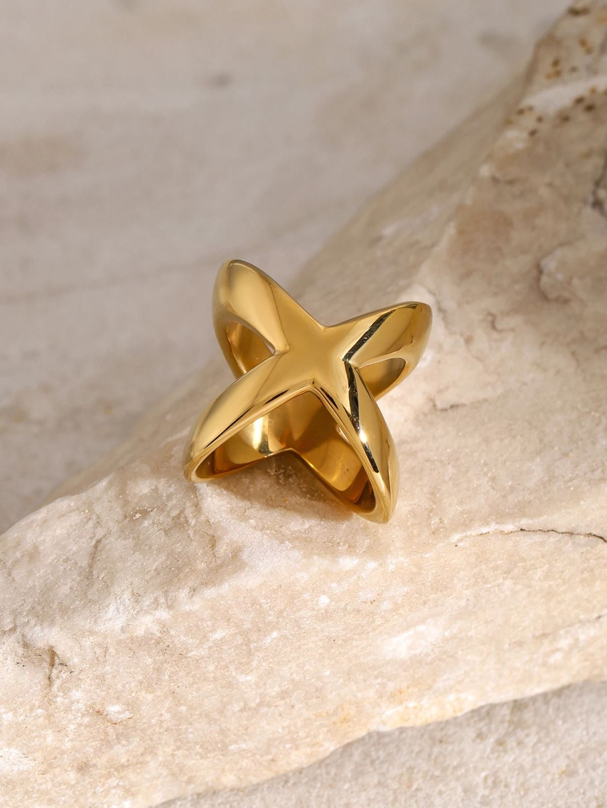 Intertwined Gold Statement Ring
