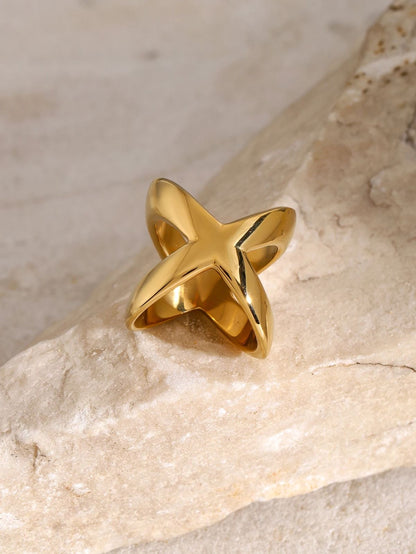 Intertwined Gold Statement Ring