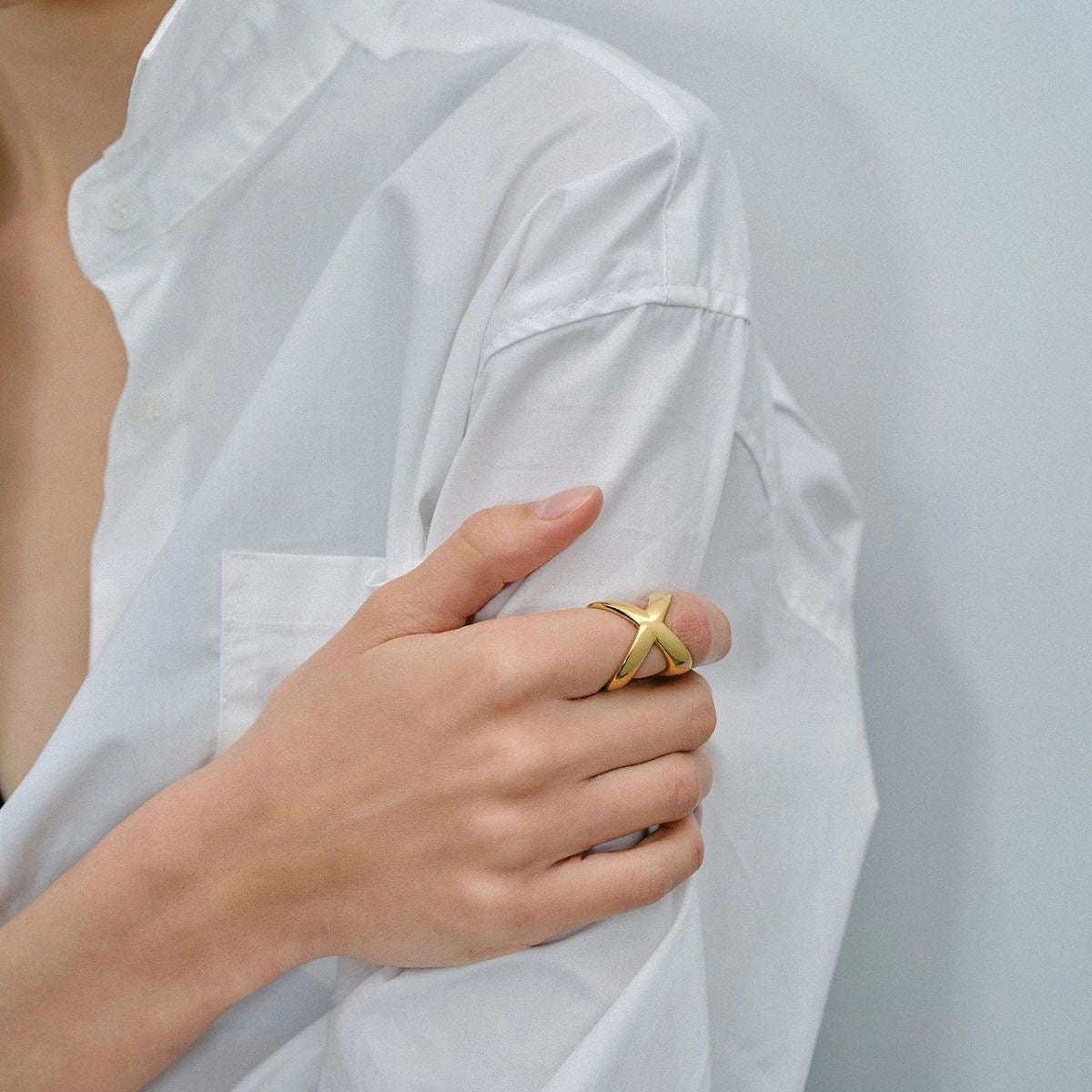 Intertwined Gold Statement Ring