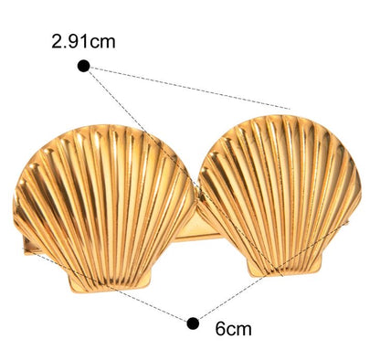 Golden Shell Hair Clip