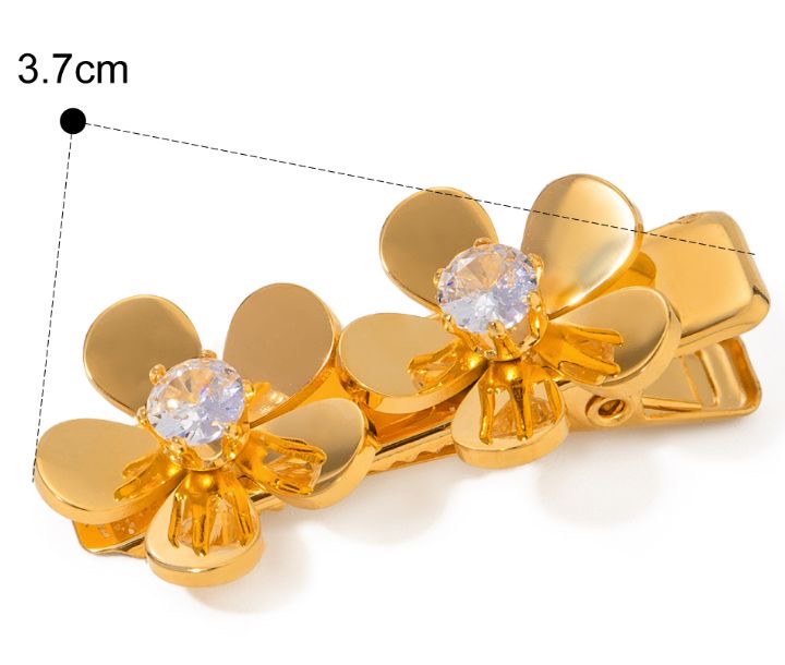 Golden Blossom Hair Clip