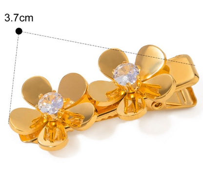 Golden Blossom Hair Clip