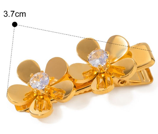 Golden Blossom Hair Clip