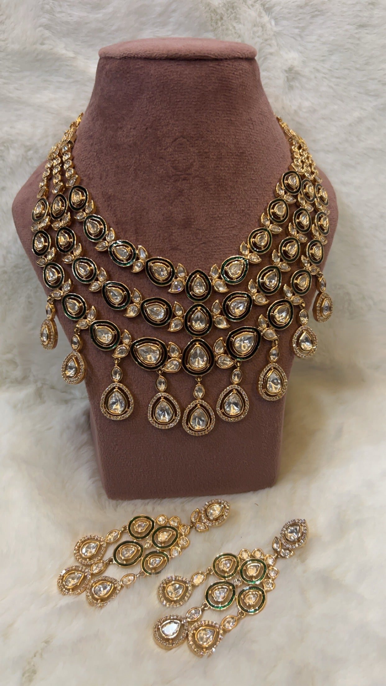 Grand Polki Layered Necklace Set