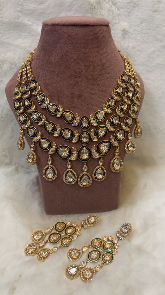 Grand Polki Layered Necklace Set