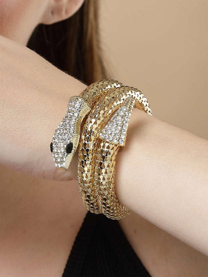 Golden Serpent Wrap Bracelet