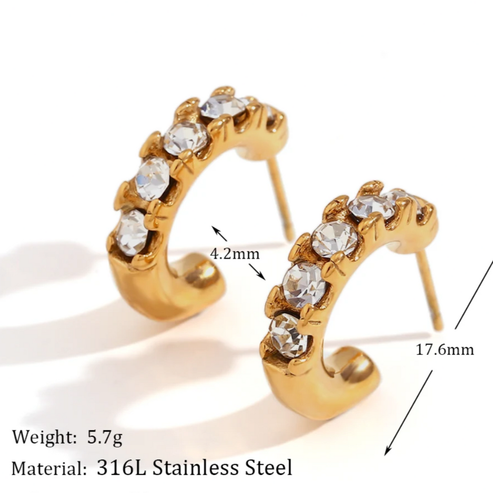 Crystal Glow Hoop Earrings