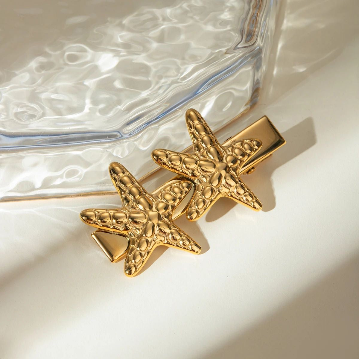 Double Starfish hair clip